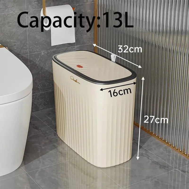 Narrow Press Ring Trash Can - House Flexa