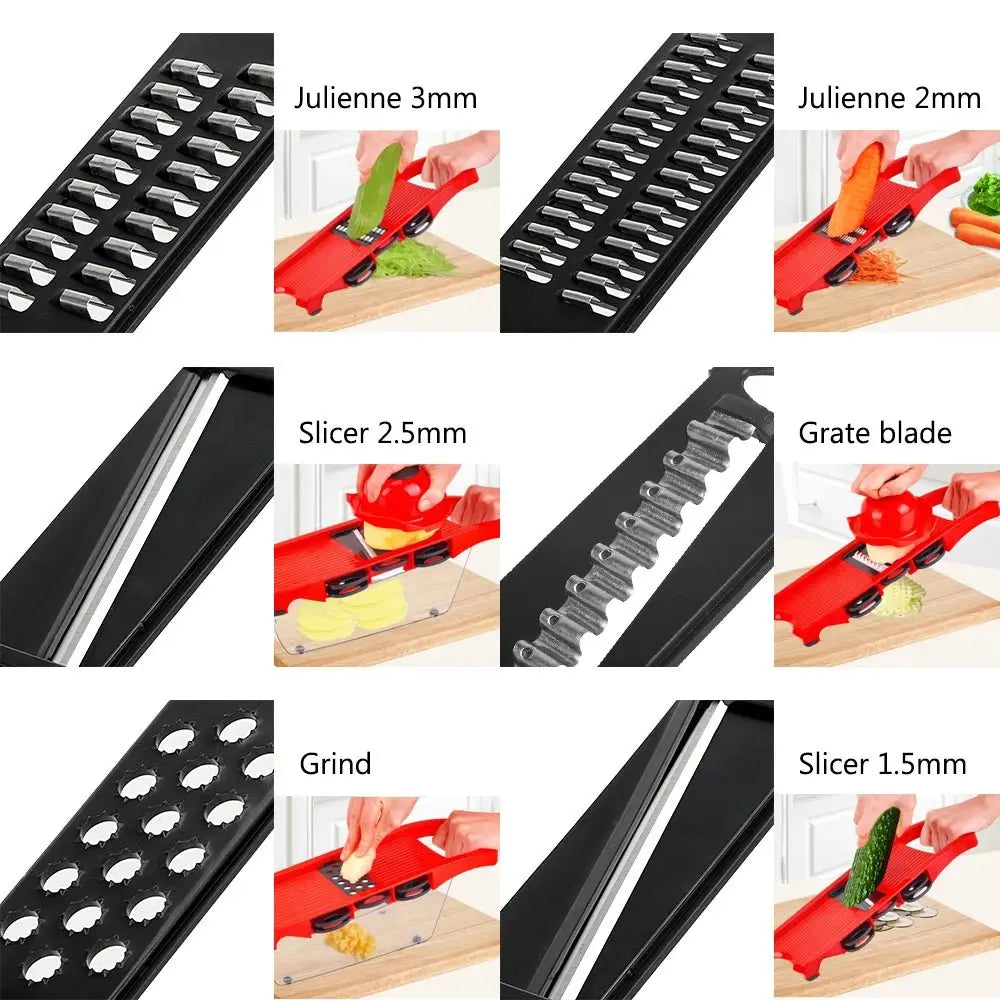 Multi - Function Vegetable Mandoline Slicer Grater - House Flexa