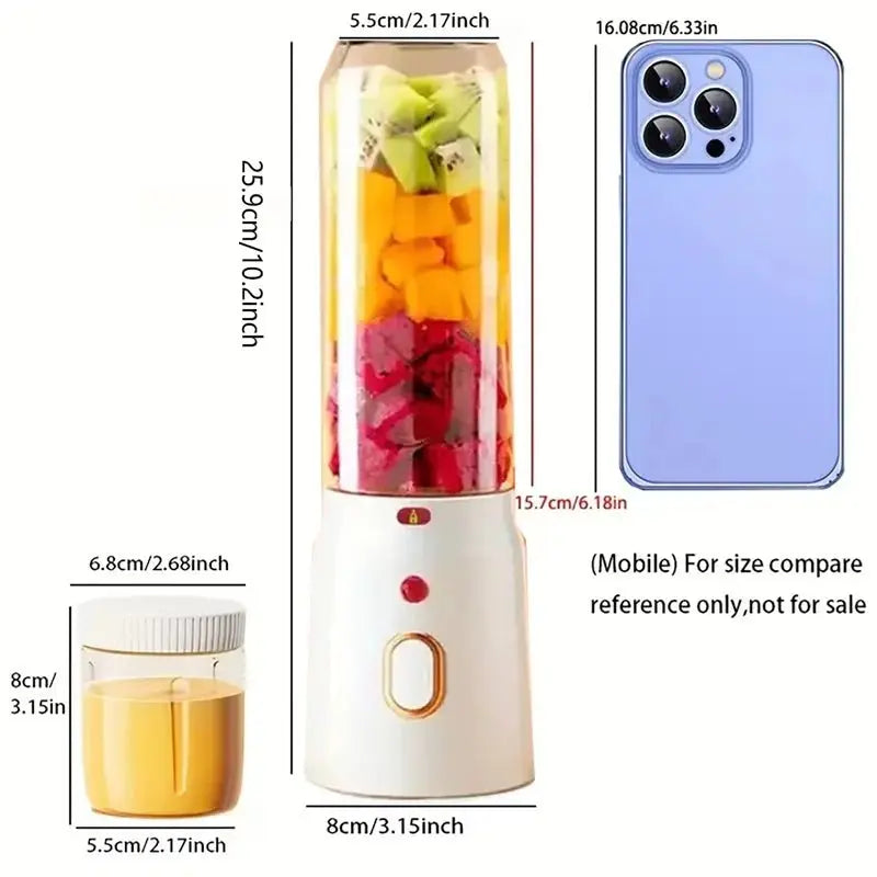 450ml Portable USB Rechargeable Electric Blender - House Flexa