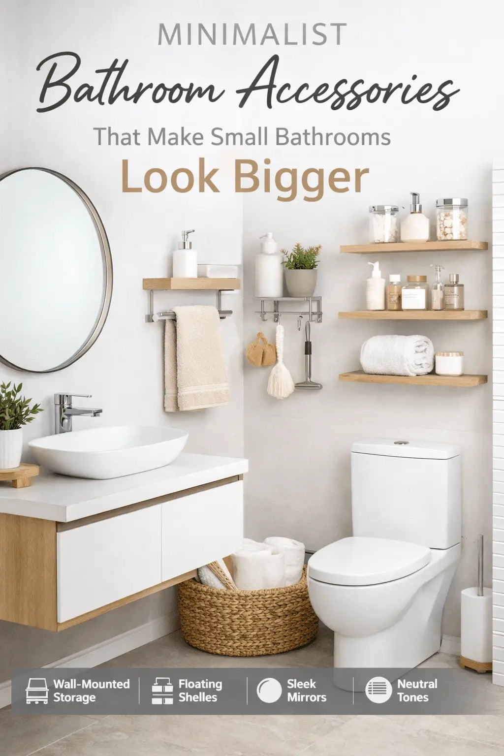 Minimalist Bathroom Accessories That Make Small Bathrooms Look Bigger - House Flexa