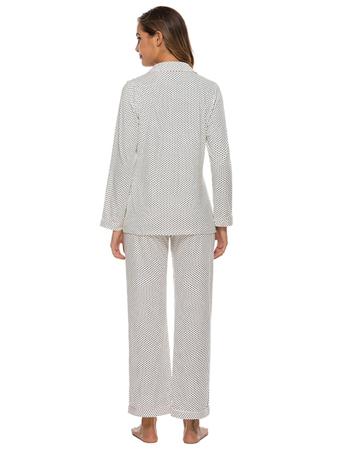 Collared Neck Loungewear Set with Pocket - House Flexa