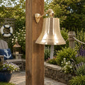 Nautical Wall Mounted Ship Bell with Rope for Indoor Outdoor Decor