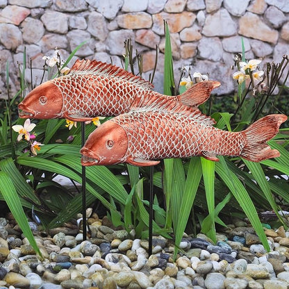 Koi Fish Garden Statues for Outdoor Yard and Home Decor