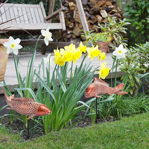 Koi Fish Garden Statues for Outdoor Yard and Home Decor