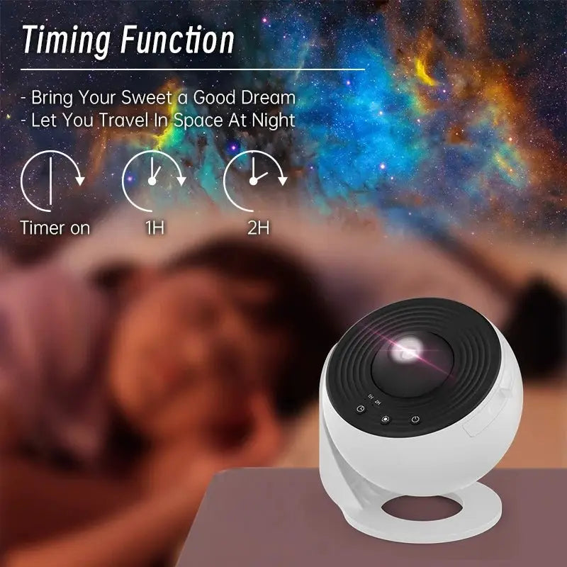 Galaxy Projector Night Light 360° Rotating Starry Sky Lamp - House Flexa