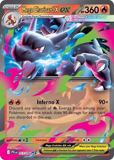 Mega Charizard X ex 013/094 Double Rare - Phantasmal Flames PFL