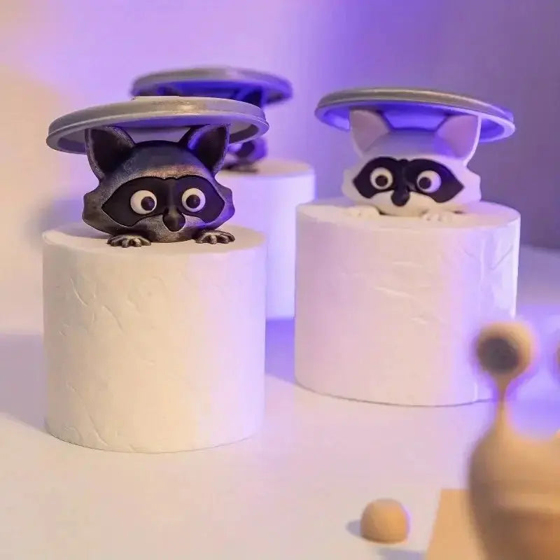 3D Printed Raccoon Toilet Paper Holder - House Flexa