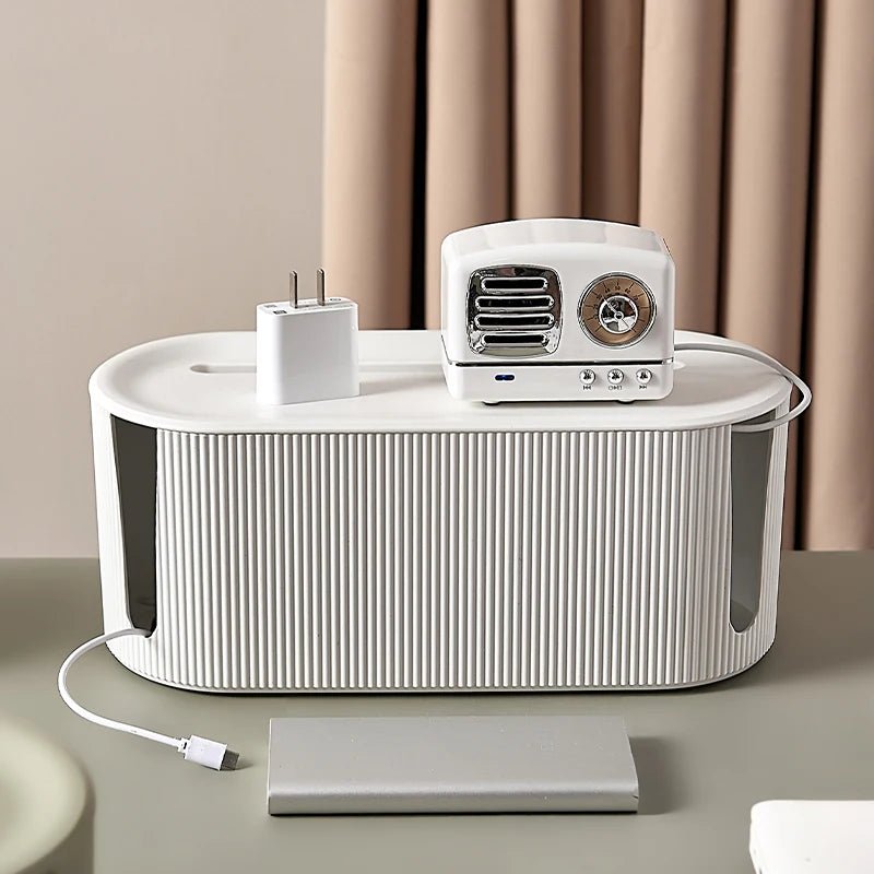 Nordic Plug Board Storage Box Cable Wire Organizer Case Socket Wireless WiFi Router Bracelet Desktop Data Line Plug Holder Shelf - House Flexa