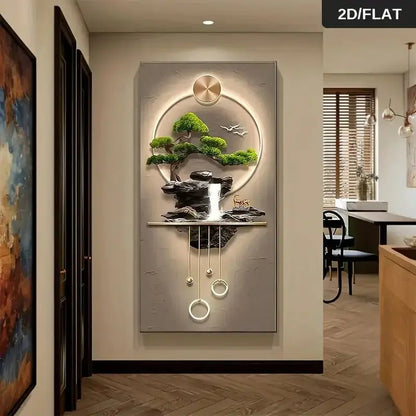 Majestic Waterfall Moonlit Forest Canvas Art Print - House Flexa