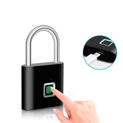 Smart Fingerprint Padlock Keyless Waterproof Rechargeable Security Lock - House Flexa