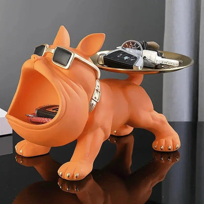 Resin Bulldog Statue Storage - House Flexa