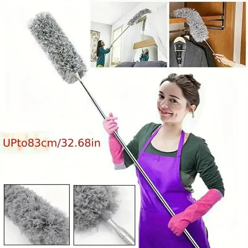 47 Inch Extendable Microfiber Duster Bendable Pole Cleaner - House Flexa