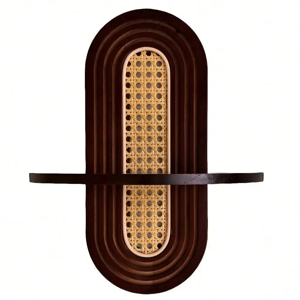 Arched Bohemian Rattan Floating Shelf - House Flexa