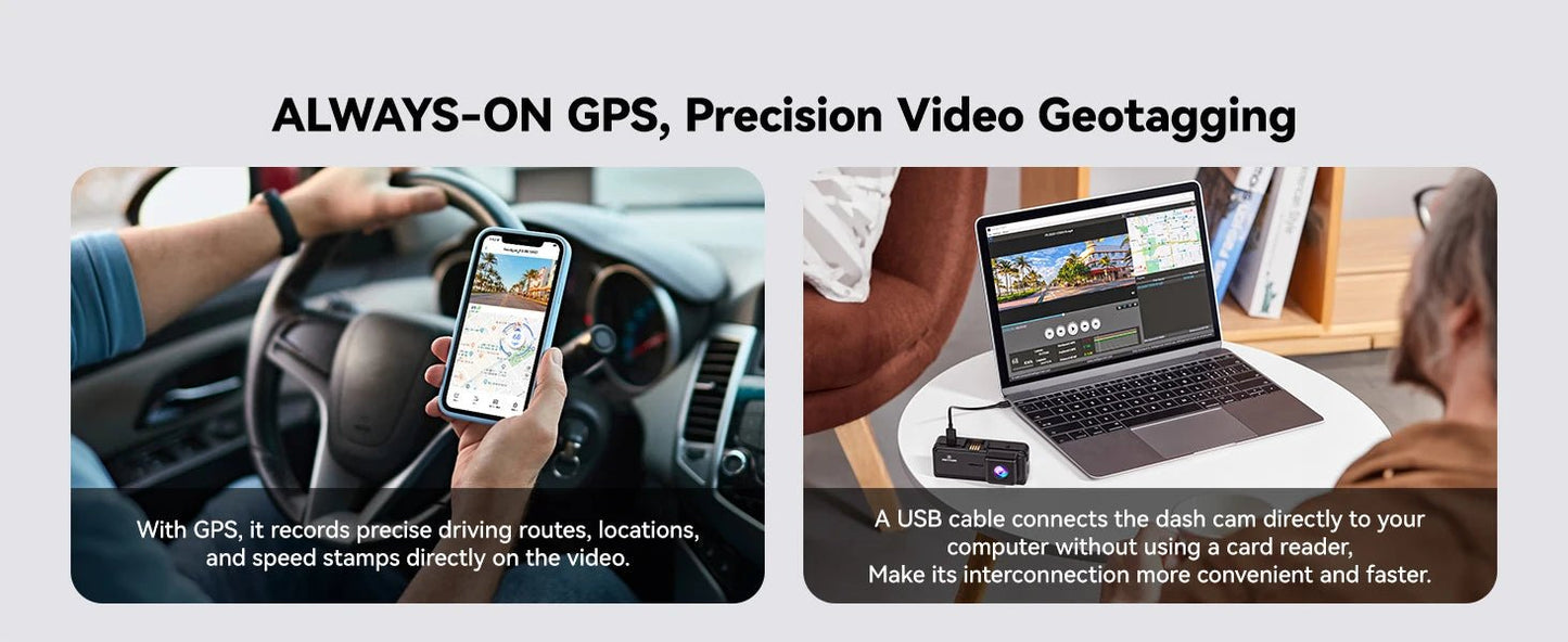 Car Dash Cam - Redtiger F8 5GHz Wifi Touch Screen 4K Front Dash Cam - House Flexa