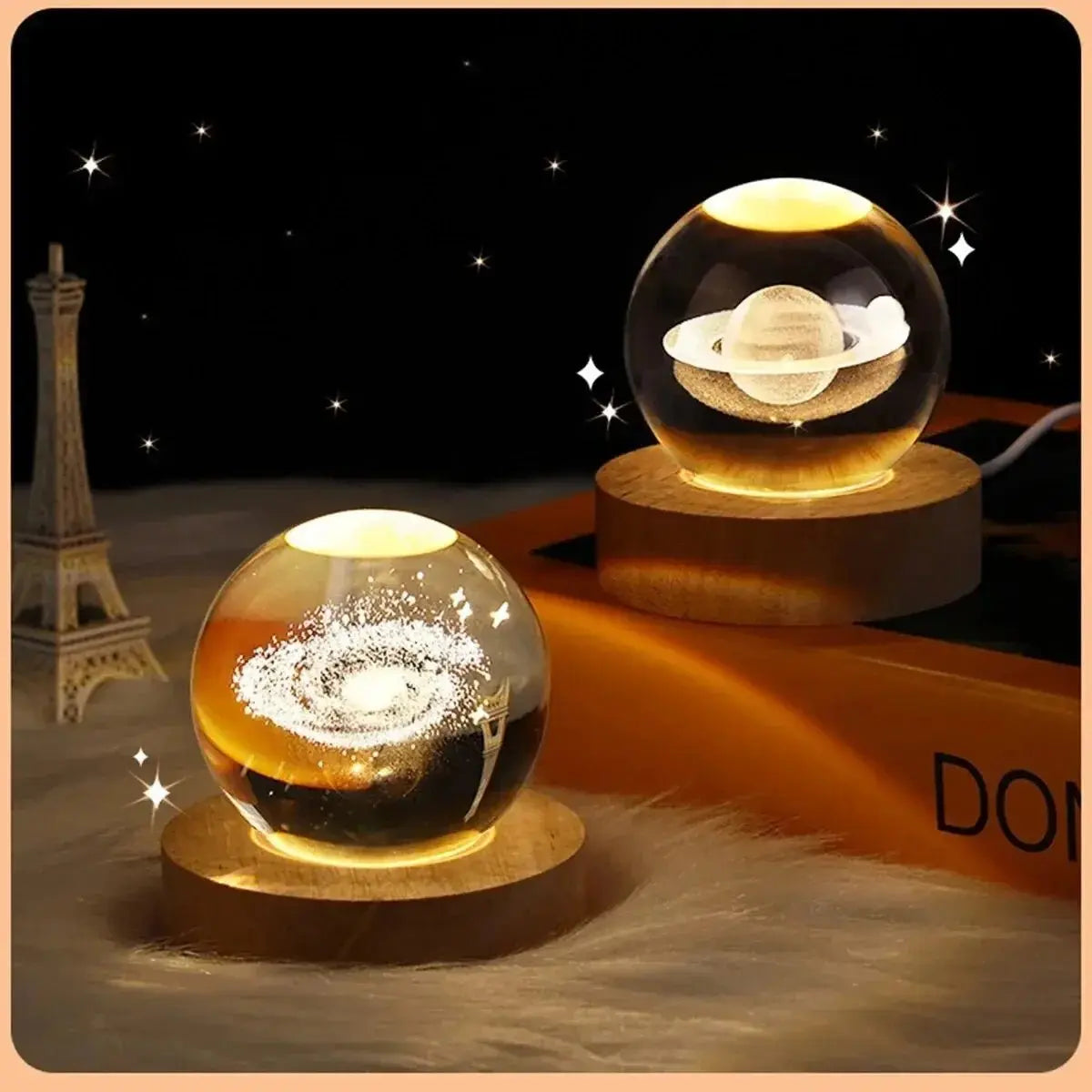3D Crystal Ball LED Solar System Astronaut - House Flexa