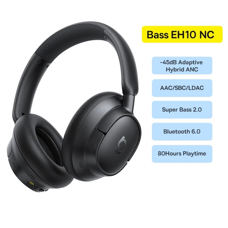 Baseus Bowie H1s Wireless Headphones | Bluetooth 5.4 Noise Canceling 120H Battery - House Flexa