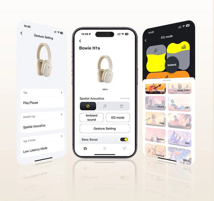 Baseus Bowie H1s Wireless Headphones | Bluetooth 5.4 Noise Canceling 120H Battery - House Flexa