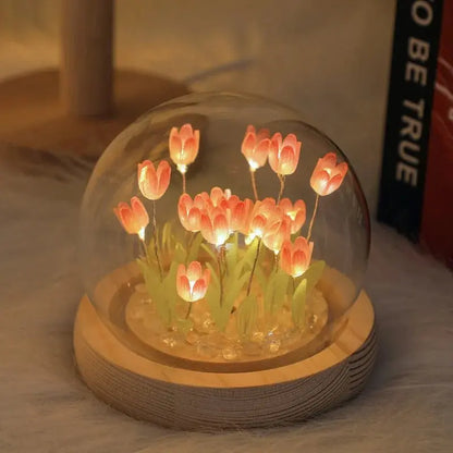 Handmade Tulip Night Light DIY Creative Desktop Ambiance Gift - House Flexa