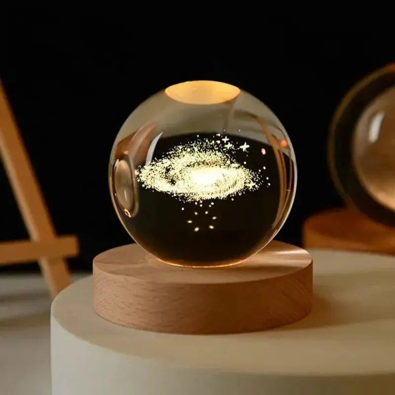 3D Crystal Ball LED Solar System Astronaut - House Flexa