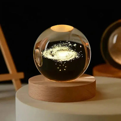 3D Crystal Ball LED Solar System Astronaut - House Flexa