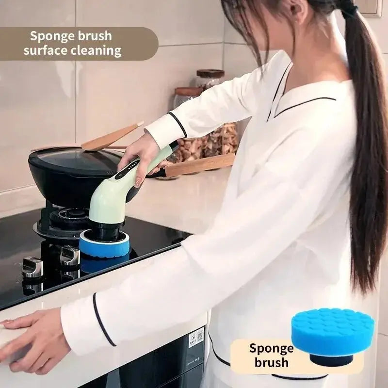 Wireless Electric Cleaning Brush Rotating Scrubber - House Flexa