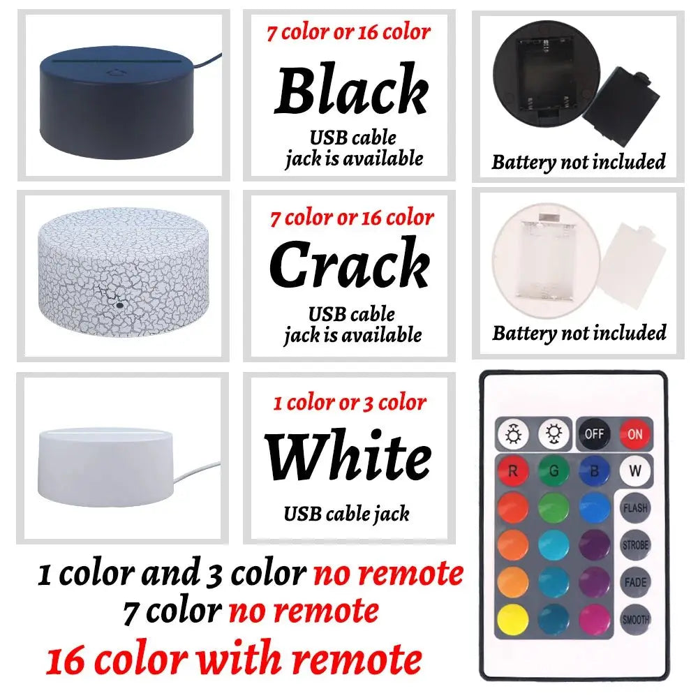 Love Cute 3D LED Night Light Acrylic Lamp Gift - House Flexa