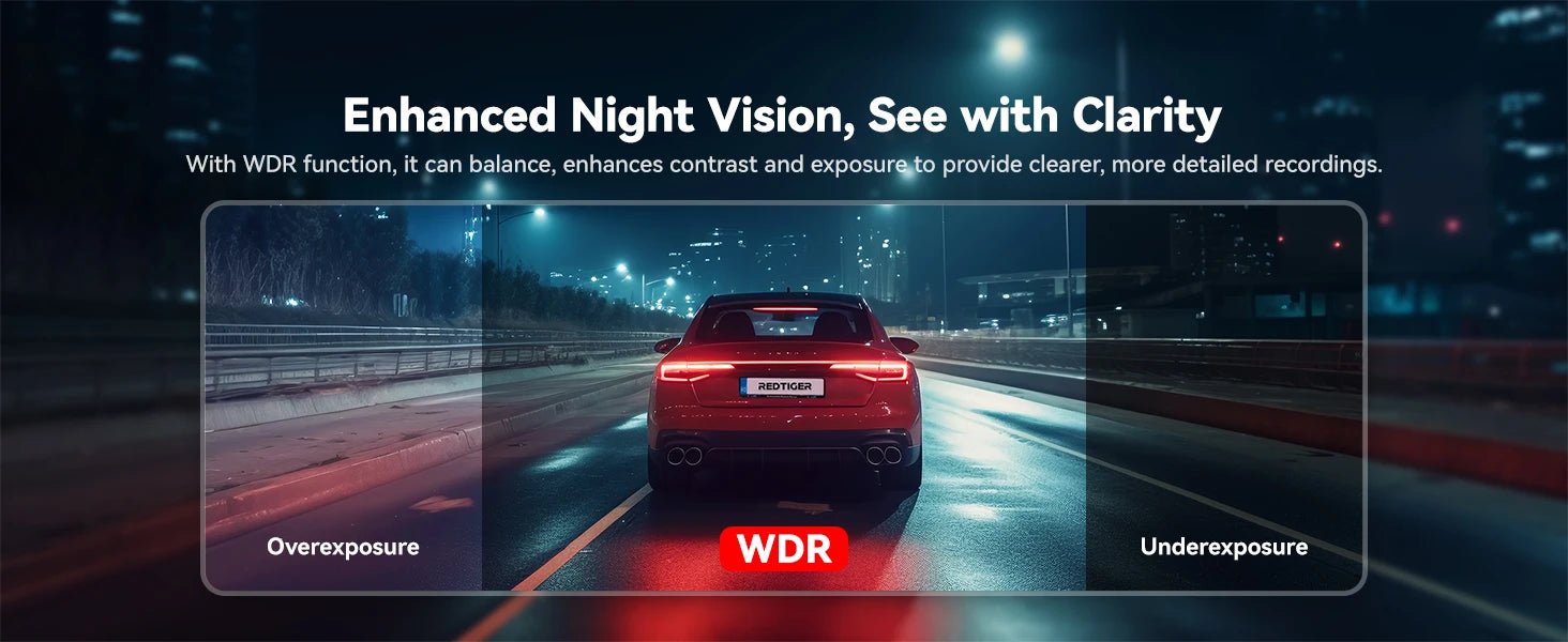 Car Dash Cam - Redtiger F8 5GHz Wifi Touch Screen 4K Front Dash Cam - House Flexa