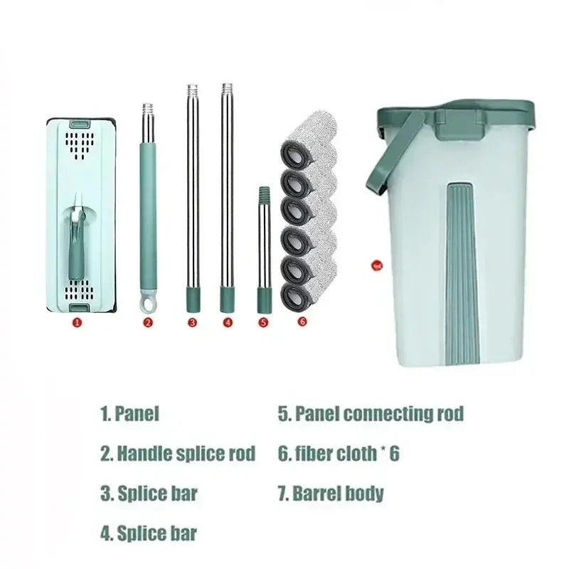 Flat Squeeze Mop Bucket Set - House Flexa