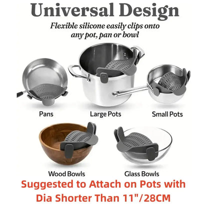 Adjustable Clip - On Pot Strainer - House Flexa