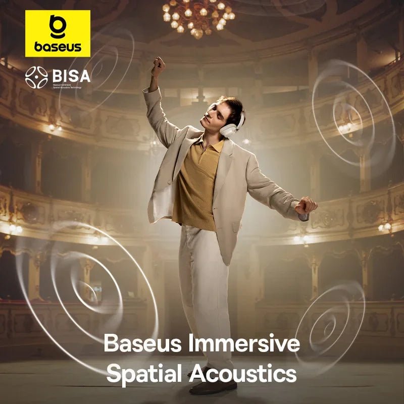 Baseus Bowie H1s Wireless Headphones | Bluetooth 5.4 Noise Canceling 120H Battery - House Flexa