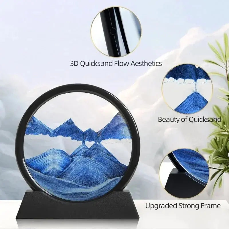 3D Quicksand Sand Art Hourglass Glass - House Flexa
