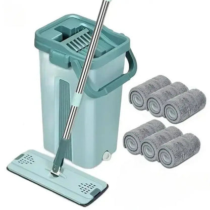 Flat Squeeze Mop Bucket Set - House Flexa