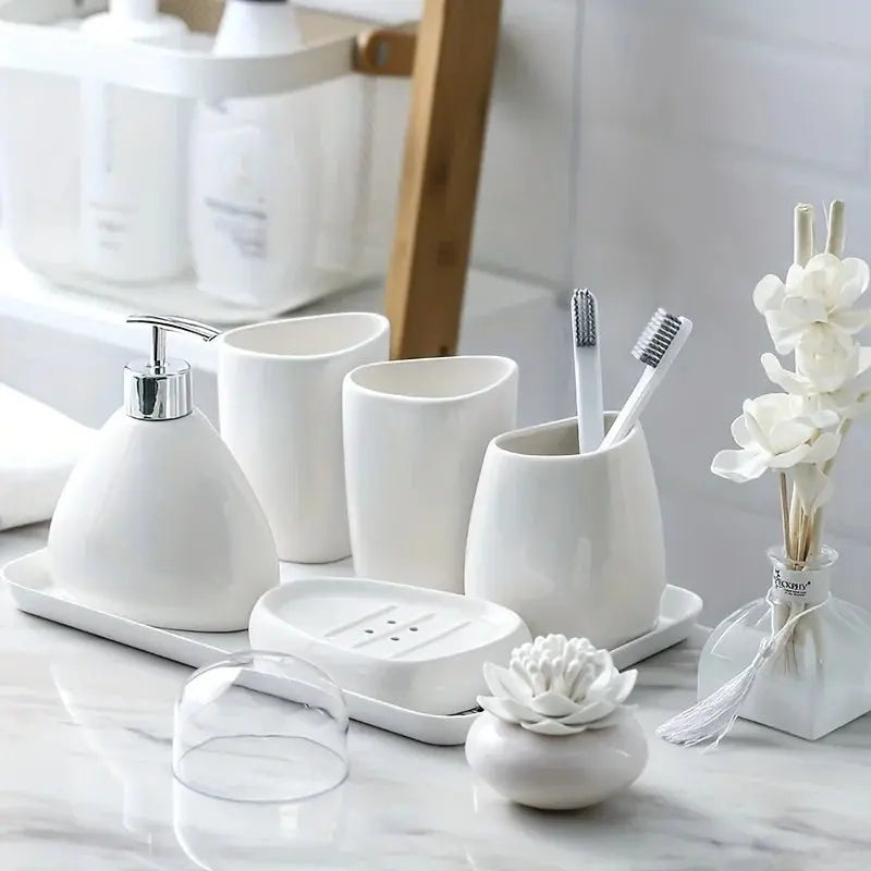Ceramic Bathroom Accessories Set - House Flexa