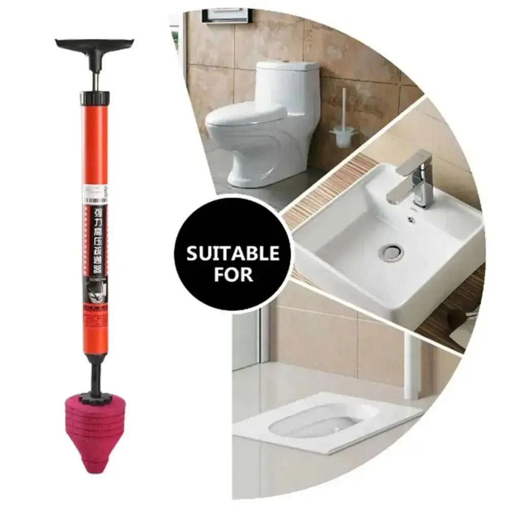 High Pressure Toilet Plunger Silicone One Shot Drain Unblocker - House Flexa