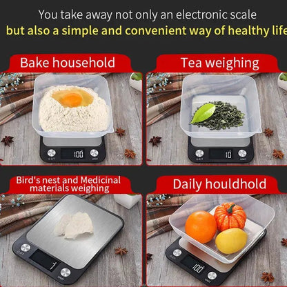 Digital Kitchen Scale 15Kg/1g - Professional Stainless Steel Food Scale for Cooking & Baking - House Flexa