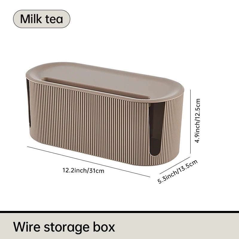 Nordic Plug Board Storage Box Cable Wire Organizer Case Socket Wireless WiFi Router Bracelet Desktop Data Line Plug Holder Shelf - House Flexa
