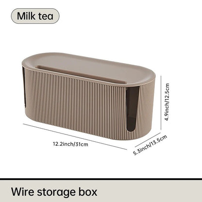 Nordic Plug Board Storage Box Cable Wire Organizer Case Socket Wireless WiFi Router Bracelet Desktop Data Line Plug Holder Shelf - House Flexa