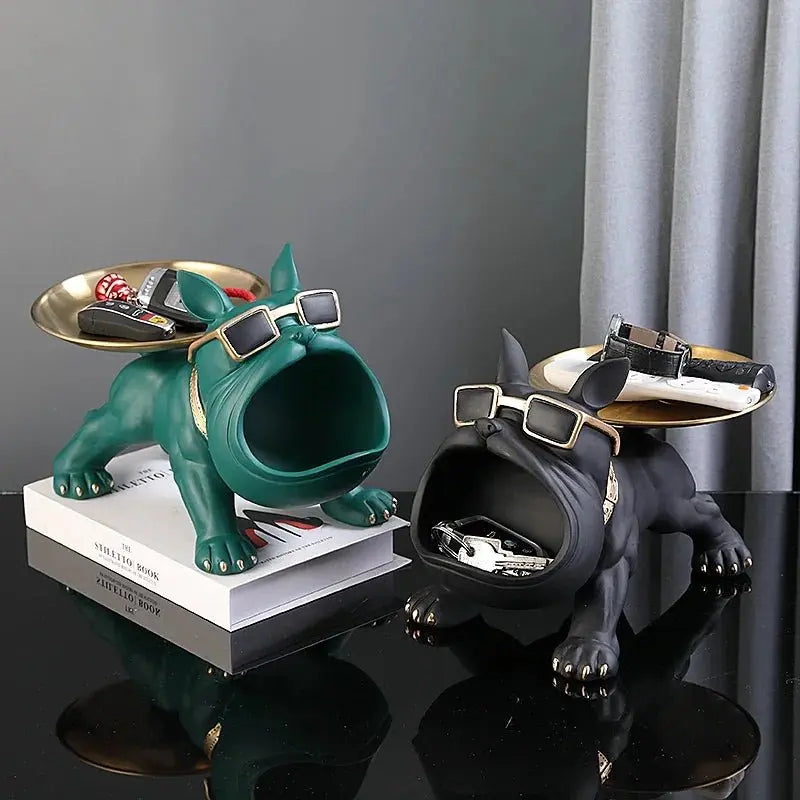 Resin Bulldog Statue Storage - House Flexa