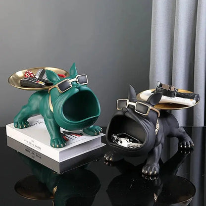 Resin Bulldog Statue Storage - House Flexa