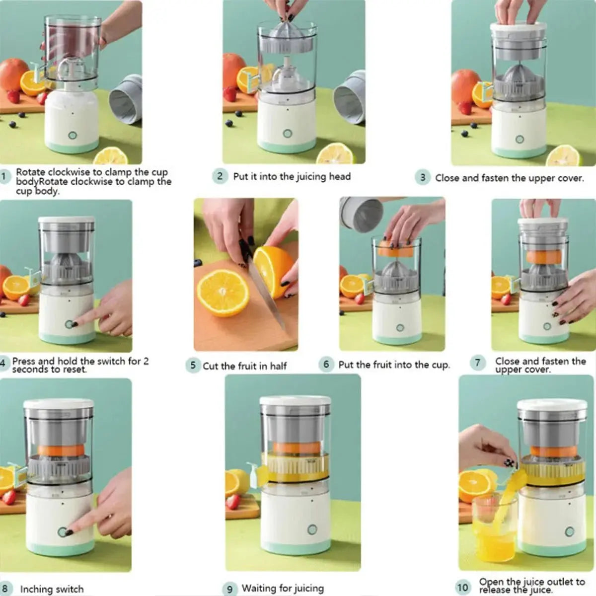 Portable USB Rechargeable Citrus Juicer - House Flexa