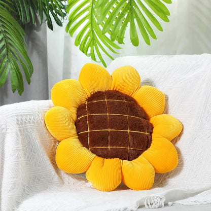 Sunflower Flower Shaped Throw Pillow - House Flexa
