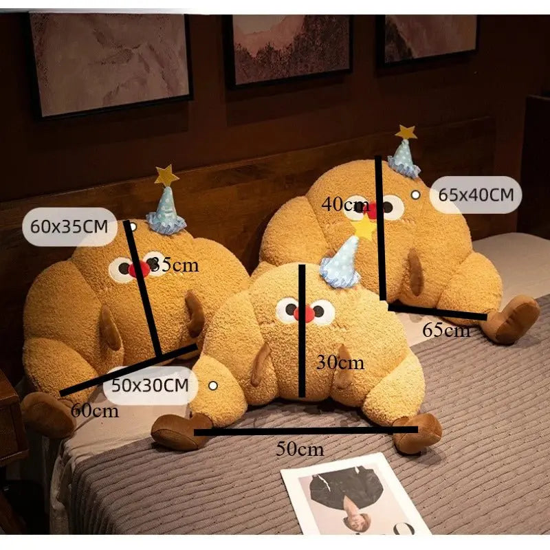 Croissant Bedside Backrest Cushion Soft Decorative Waist Pillow - House Flexa