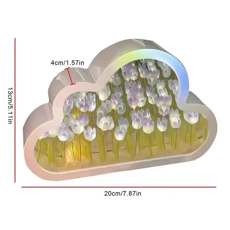 Handmade Tulip Night Light DIY Creative Desktop Ambiance Gift - House Flexa