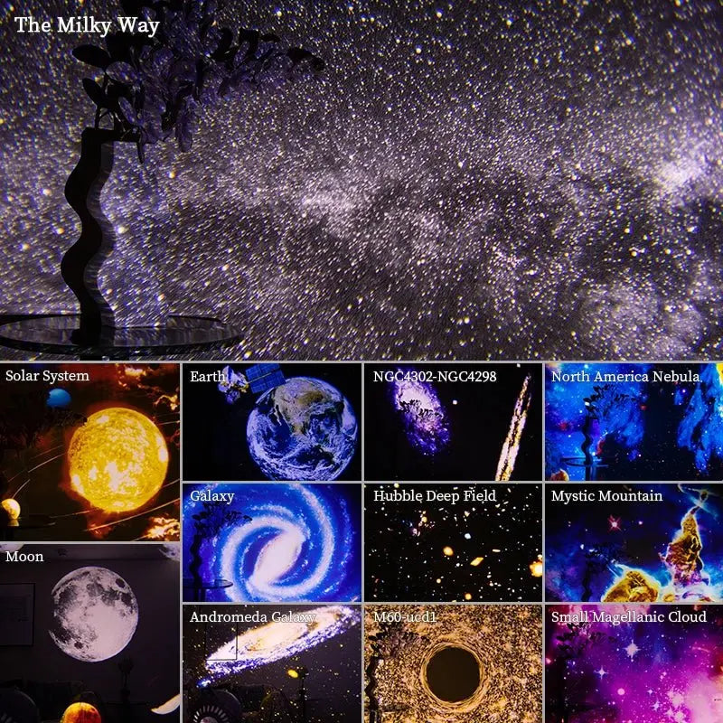 Galaxy Projector Night Light 360° Rotating Starry Sky Lamp - House Flexa