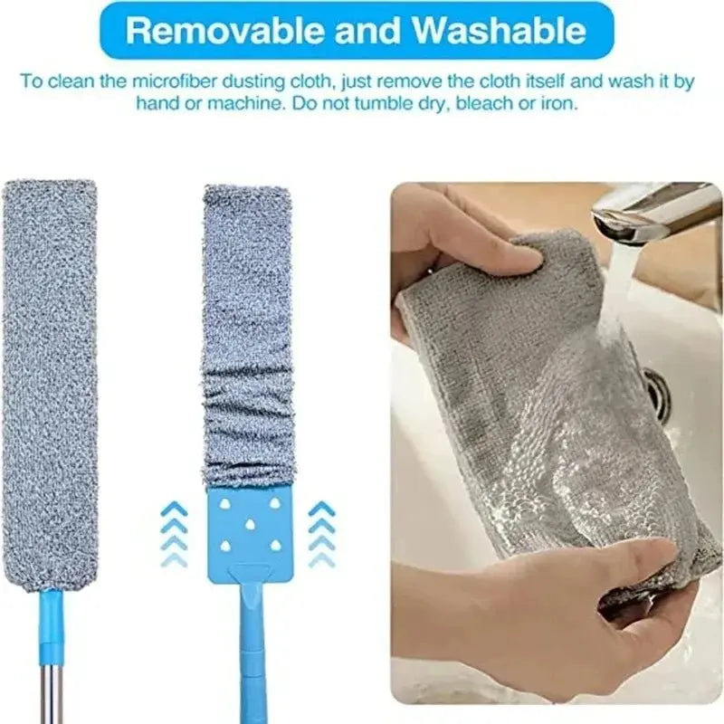 Telescopic Long Handle Microfiber Broom Dust Cleaner - House Flexa