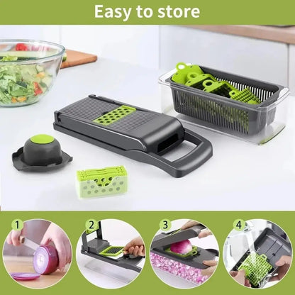 Multifunctional 14 - in - 1 Vegetable Chopper - House Flexa
