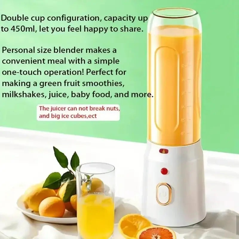 450ml Portable USB Rechargeable Electric Blender - House Flexa