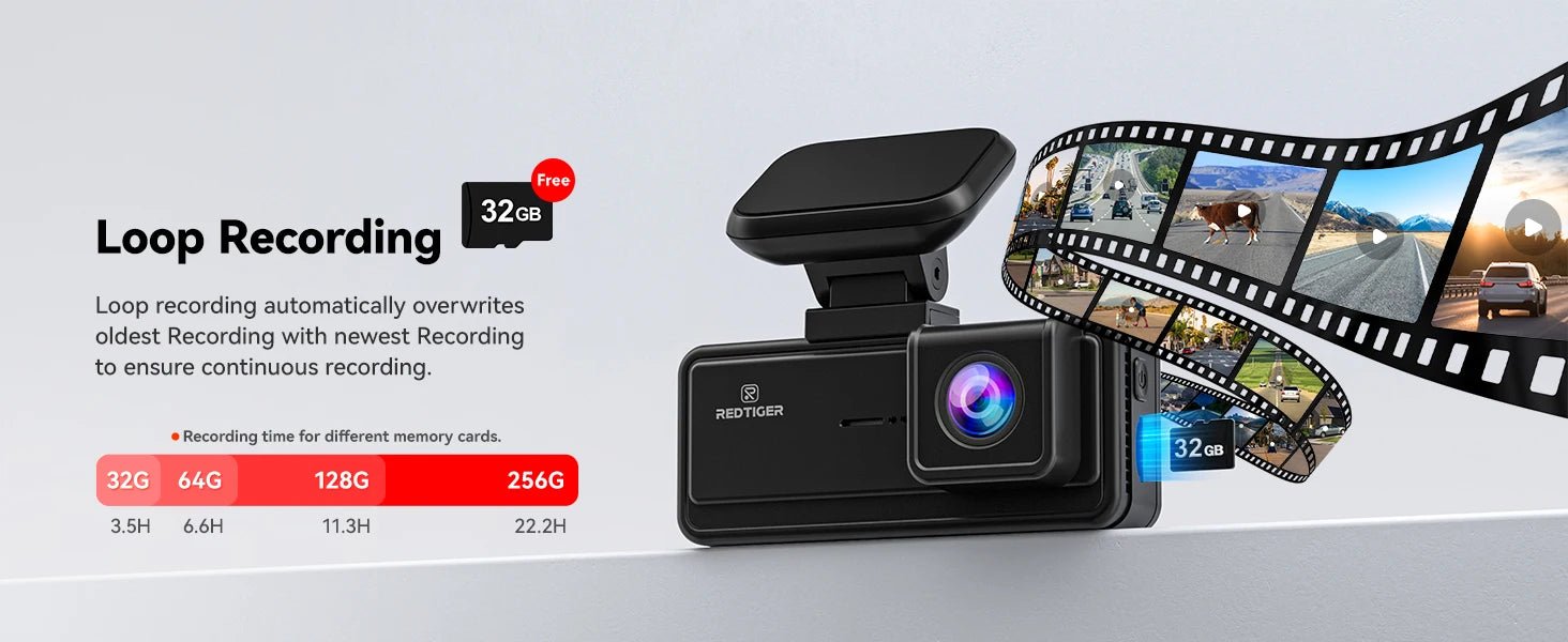 Car Dash Cam - Redtiger F8 5GHz Wifi Touch Screen 4K Front Dash Cam - House Flexa