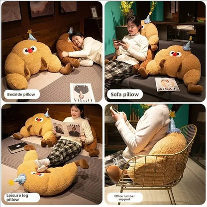 Croissant Bedside Backrest Cushion Soft Decorative Waist Pillow - House Flexa