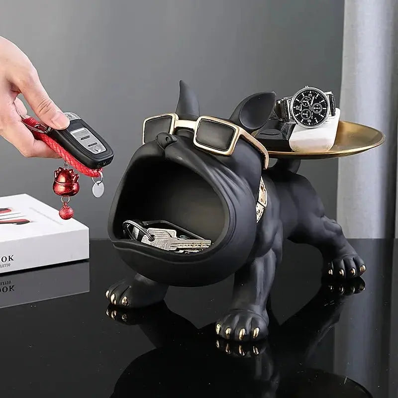 Resin Bulldog Statue Storage - House Flexa